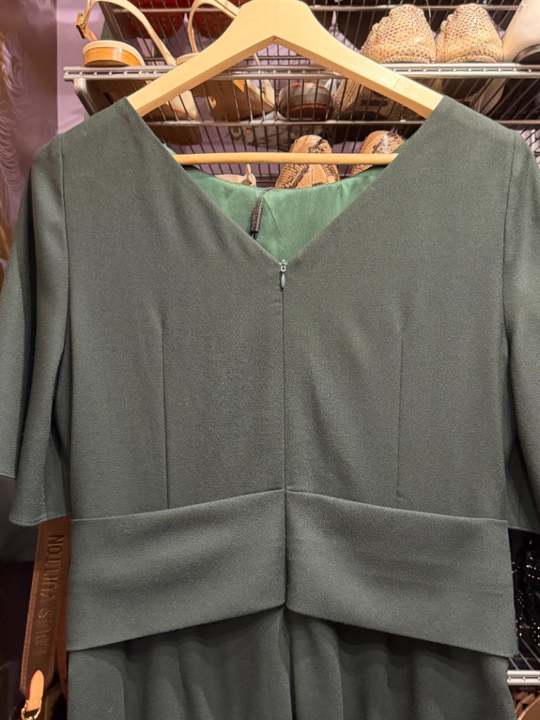 The Fold London Colinton Jumpsuit Dark Green Wool Uk 16 / Us 12 Nwt Career Event — image 7 of 8